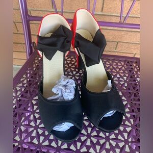 Elegant Black and Red Women's Heels